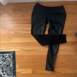 Black Faux Leather Maternity Leggings